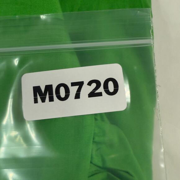 Sofia Made in Italy Fleur Dress Apple Green Mini Puff Sleeve OS Cotton Blend - Picture 9 of 10